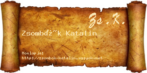 Zsombók Katalin névjegykártya